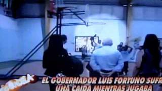 Luis Fortuño se cae jugando baloncesto [upl. by Emirej]