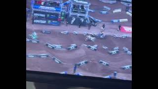 Dylan Ferrandis Big Crash at Houston Supercross [upl. by Wolford]