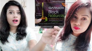 Garnier Black Natural Hair Color Burgundy  Review amp Demo  Hindi  That Perky Miss Hindi [upl. by Sheelagh]