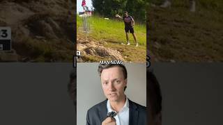 Monumental Disc Golf Fail  Man News via officialgriantt unexpected discgolf frisbee react [upl. by Nyasuh]