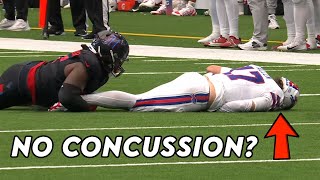 Josh Allen Given Smelling Salts After Huge Hit  Doctor Explains [upl. by Atiken]