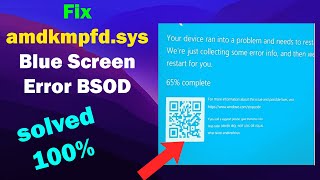 HOW TO Fix amdkmpfdsys BSOD Blue Screen Error in Windows 10 or 11 [upl. by Adnamaa]