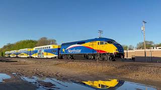 Northstar Commuter Rail Trains In Fridley Minnesota 5324 [upl. by Marmaduke]