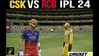 New captain CSK CSK vs RCB 1st Match Indian Premier League 2024 l Cricket 24 Live l Gyro zone [upl. by Inigo624]