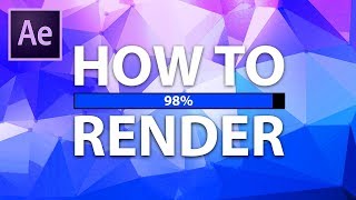 After Effects How To Render Default Rendering Method [upl. by Mannos]