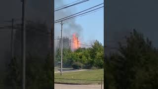 Crews battling hazmat fire at Akron business [upl. by Aicnetroh]