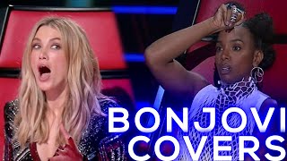 BEST BONJOVI SONGS ON THE VOICE  BEST AUDITIONS [upl. by Eikciv]