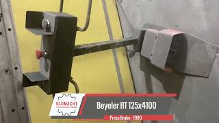 Beyeler RT 125x4100  Press Brake  1990 [upl. by Sang]