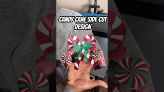 Holiday Candy Cane Tshirt Side Cut Out Design chrsitmas tshirtdesign cricut cricutdiy [upl. by Amekahs790]