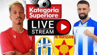 PARTIZANI VS KF TIRANA LIVE SCORE STREAMING MATCH IN HD  DERBY OF ALBANIA 2023 [upl. by Esinwahs]