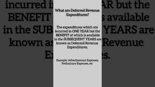 What are Deferred Revenue Expenditures shorts accountssimplified [upl. by Martita]