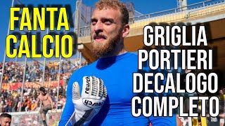 🧤 Griglia Portieri 2425 la scelta dei portieri è fondamentale al fantacalcio vi lascio decalogo [upl. by Oisangi]