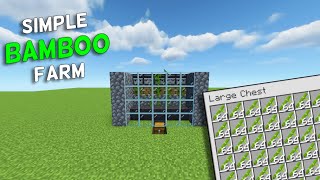 Easy Minecraft Bamboo Farm For Beginners 120 Tutorial [upl. by Arbed]