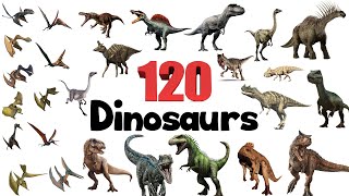 Learn Dinosaur Names  120 English Dinosaur Names with Pictures  Dinosaurs Vocabular dinosaur [upl. by Livia]