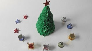 3D Quilling Christmas Tree Xmas Special Tutorial [upl. by Aerdnahs989]