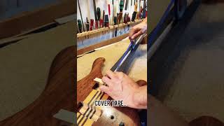 Installing New Trussrod Vintage Bass Guitar Repair Luthier skills shorts workshop craft luthier [upl. by Arika]