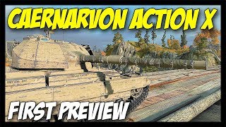 ► Caernarvon Action X Preview  Upcoming Tier 8 Premium  World of Tanks Caernarvon Action X [upl. by Valoniah]