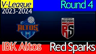 Full Match  Red Sparks vs IBK Altos VLeague 2023  2024 putaran 4 [upl. by Heidy138]