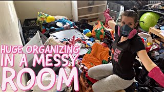 Extreme messy room cleaning Extreme organizing Cleaning Motivation [upl. by Ahsemot]