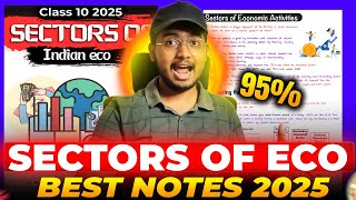 Sectors Of Indian Economy Notes Class 10 CBSE  Topper Handwritten Notes with PDF Economic Chapter 2 [upl. by Ailadgim]