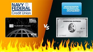 AMEX Platinum vs Navy Federal Flagship Credit Card [upl. by Sordnaxela140]