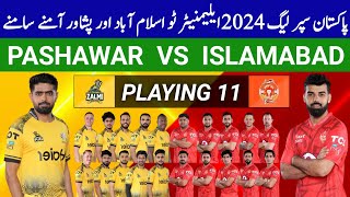 PSL 2024 Eliminator 2 Islamabad United vs Peshawar Zalmi playing 11  PES vs ISL Head to Head record [upl. by Meekar]