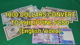 1000 Dollars to Philippine Peso  1000 Dollar convert to Philippine Peso  Currency Universe English [upl. by Pavia]