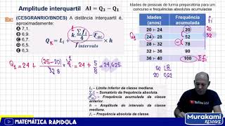 AMPLITUDE INTERQUARTIL ✅ INTRODUÇÃO À ESTATÍSTICA [upl. by Mulderig492]