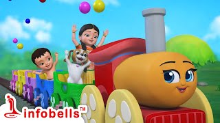 Gaadi Aayi Chuk Chuk  गाड़ी आयी जुक जुक Train Song  Hindi Rhymes for Children  Infobells [upl. by Reve]