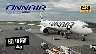 FINNAIR A350900 AY73 Economy Class  Helsinki to Tokyo Narita Moomin Livery Aircraft 4K [upl. by Duarte]