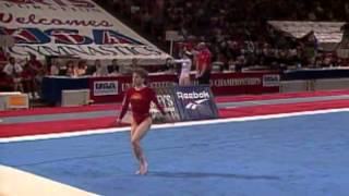 Kerri Strug  Floor Exercise  1996 US Gymnastics Championships  Women [upl. by Nylla]