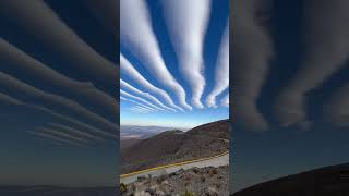 Stunning Banded stratocumulus clouds recorded over Atacama desert in Chile [upl. by Grados]