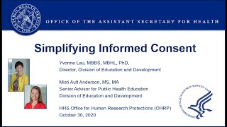 Simplifying Informed Consent with OHRP [upl. by Cam418]