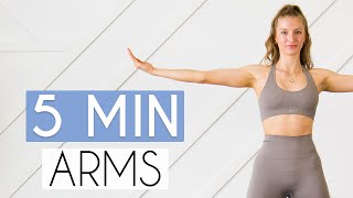 5 MIN TONED ARMS WORKOUT  No Equipment [upl. by Pattin]