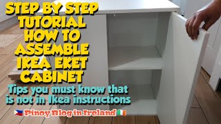 IKEA EKET LARGE CABINET UNBOXING ASSEMBLY QUICK amp EASY IDEAS HACKS amp TIPS OF INSTALLING 🌞 JnC CORNER [upl. by Shu474]