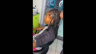 Short braided dreadlocks style for womensubscribehairstylesdreadlockstutorialsdreadlocksstyles [upl. by Aihsit]