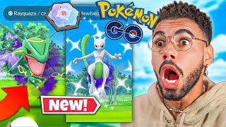 MEWTWO SHINY SOMBROSO… E O RAYQUAZA ESTÁ EM OUTRO NÍVEL… 🤯😨😍 pokemongo [upl. by Beora]