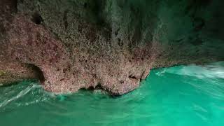 Exploring the cavern under the coral outcrop at the East Beach  Sirenis Tropical Varadero [upl. by Ellie691]