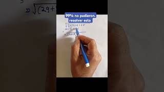 99 personas no pudieron resolver esto Debes aprender este concepto shorts raizcuadrada [upl. by Oirad]