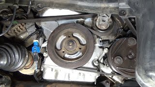 Serpentine belt replacement 2004 Ford Escape 6 cylinder 30L [upl. by Enyalaj]