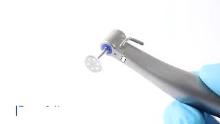 Dental LED Fiber Optic 201 Implant Contra Angle Low Speed Handpiece Push Button [upl. by Doak]