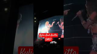 KYLIE MINOGUE AND ANITTA PERFORMING quotCANT GET YOU OUT OF MY HEADquot LIVE AT hydepark music [upl. by Sukul920]