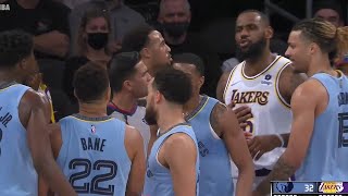 LeBron tries to fight Desmond Bane after he touched him 👀 [upl. by Fahland364]