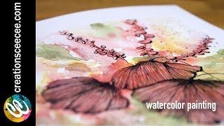 watercolor painting fall flowers [upl. by Notlih598]