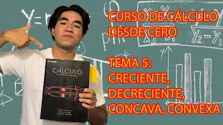 CURSO DE CÁLCULO DESDE CERO  TEMA 5 CRECIMIENTO Y CONCAVIDAD  JAMES STEWART [upl. by Drooff]