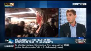 Marine Le Pen sousévaluée dans les sondages  BFM Story  9 avril 2012 [upl. by Frodeen]