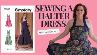 Sewing Simplicity 9949 Halter Style Dress [upl. by Bysshe]