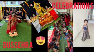 Dussehra celebrations in school  Andhra festival  first cry school  Bhimavaram [upl. by Rooke]