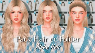 VOCÊS PRECISAM TER ESSE PACK DE CABELOS NO JOGO DE VOCÊS  CABELOS ALPHA  PACK HAIR CC FOLDER TS4 [upl. by Gadmann418]