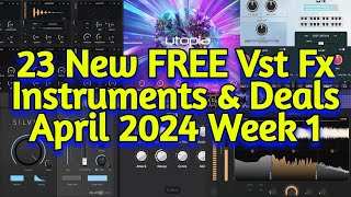 23 Best New FREE VST Plugins Vst Instruments Sample Packs amp Plugin Deals  APRIL 2024 Week 1 [upl. by Nevek607]